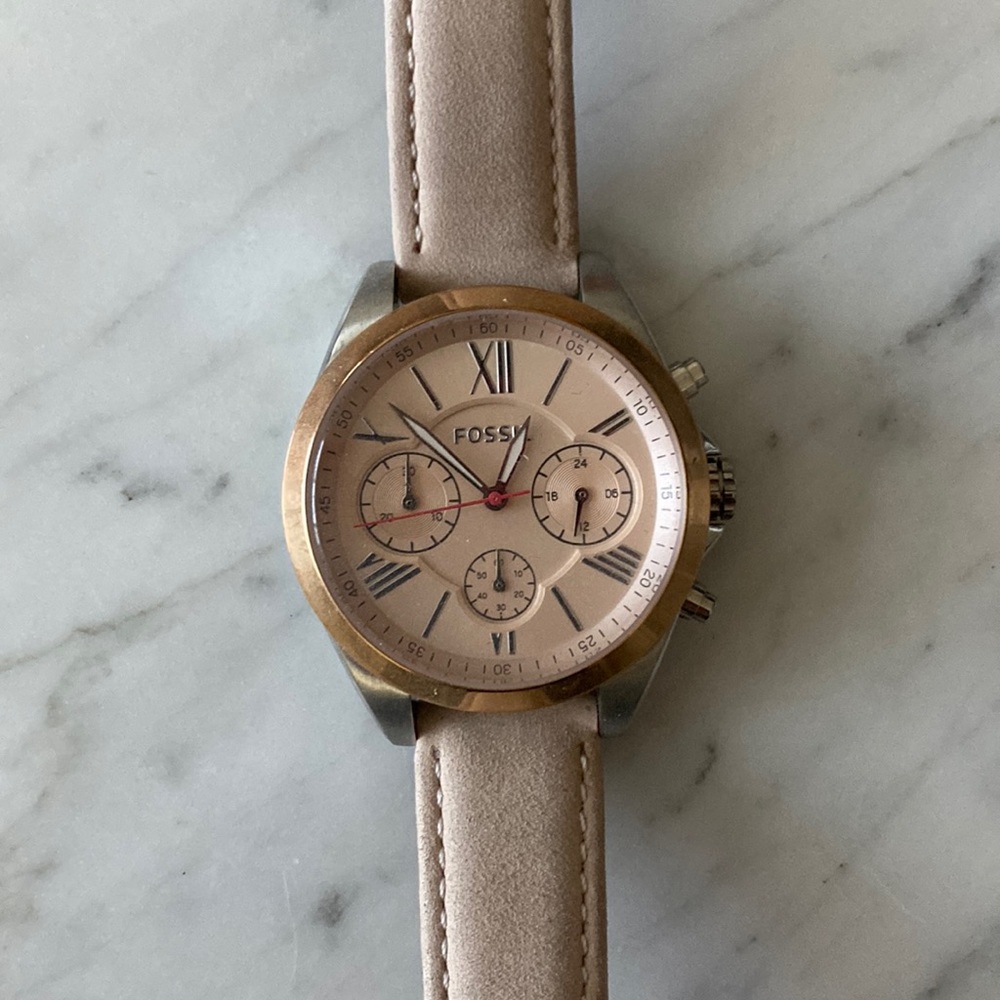 Beige Fossil Watch